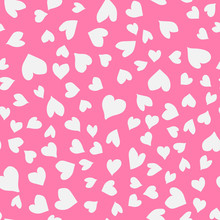 Background With Hearts. Pink Hearts. Vector Illustration