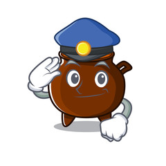 Sticker - Police cauldron with in the isolated cartoon