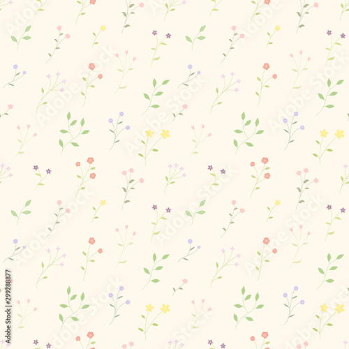 small-bloom-flowers-colorful-seamleass-pattern-vector-background