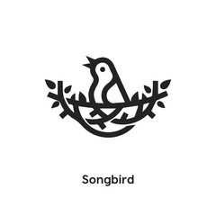 Wall Mural - songbird icon vector