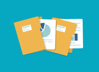 Wall Mural - open folder icon. folder with documents