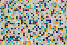 Multicolored Texture Of Square Tiles