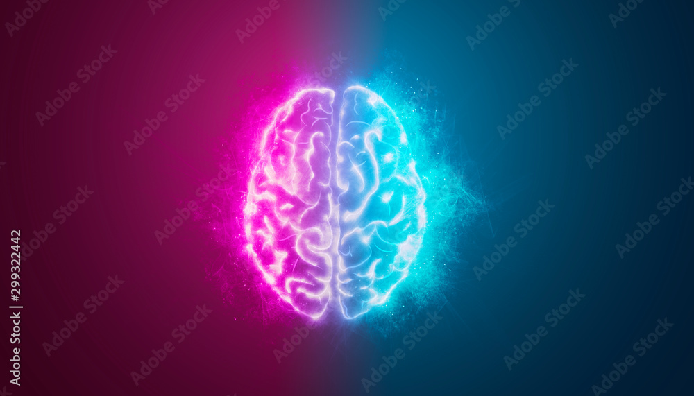 cervello, intelligenza artificiale, sinapsi, memoria, digitale,	 - obrazy, fototapety, plakaty 