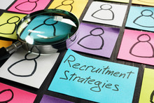 Recruitment Strategy And Pieces Of Color Paper