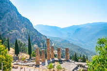 Ancient City Of Delphi Ruins And Diggings