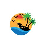 Fototapeta Pokój dzieciecy - Summer Beach Holiday logo design