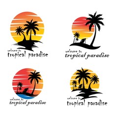 Summer Beach Holiday logo design