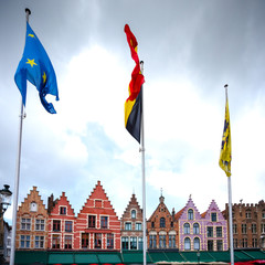 Grote Markt square in Brugge, Belgium