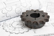 © bayurov - engineering drawings of industrial parts and mechanisms and driving sprockets