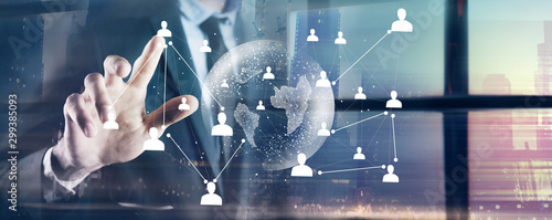 Cuadros en Lienzo online business concept. global business contracts