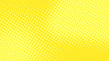 Modern Yellow Pop Art Background With Halftone Dots Desing In Comic Style, Vector Illustration Eps10