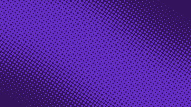 Purple pop art background in retro comic style with halftone dots design, vector illustration eps10