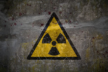 Grunge Nuclear Radiation Symbol Background