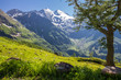 The valley of Grossglockner mountains in Austria.