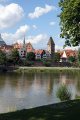 Wall Mural - Donau in Ulm mit Münster und Metzgerturm