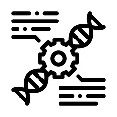 Poster - Blood Dna Biohacking Icon Vector Thin Line. Contour Illustration