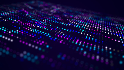 Abstract digital background. Big data code matrix. 3d rendering.