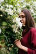 © mnelen.com - dark-haired beauty on a background of blooming jasmine