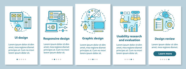 Wall Mural - software creative interface development onboarding mobile app page screen with linear concepts. ui g