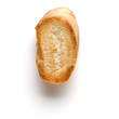 © Natika - Toasted baguette slice isolated on white background close up.  Toast, crouton.   Top view.