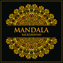 Luxury Golden Mandala Design, Mandala Vector In Illustration, Golden Color Mandala