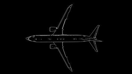 Drawing airplane in animation