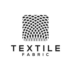 Textile fabric modern simple logo design 