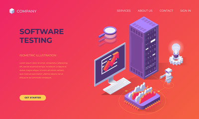 Poster - Landing page for software testing