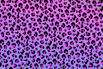 Sticker - seamless pattern with leopard background