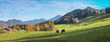 ländliche Idylle am Bucherhang oberhalb Bad Wiessee, Aussichtspunkt in den Bayerischen Alpen