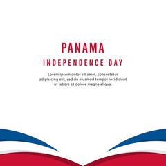 Wall Mural - Happy Panama Independence Day Vector Template Design Illustration