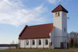 Kościół w Zdorach nad jeziorem Śniardwy na Mazurach