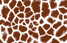 Print Giraffe Texture Pattern Brown White Llustration Background