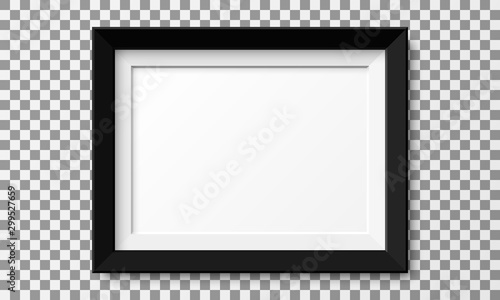 Fotomural Realistic horizontal picture frame isolated on transparent background