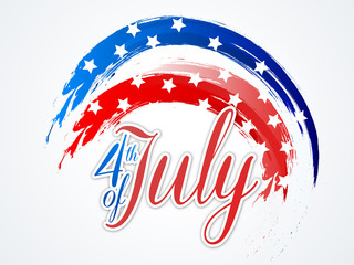 Sticker - 4th of July celebration background.