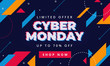 © nufortytwo - Cyber Monday Sale abstract background. For advertising poster or banner design with blue purple background