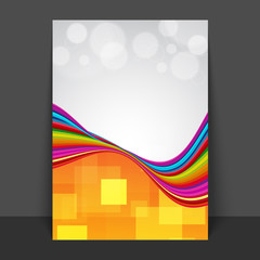 Poster - Abstract Flyer, Template design with waves.