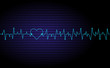 Pulse heart beats lines cardiogram medical background