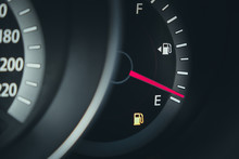 Fuel Gauge With Warning Indicating Low Fuel Tank