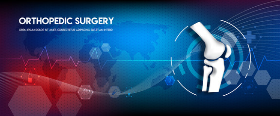 medical orthopedic abstract background. treatment for orthopedics traumatology of knee bones and joi