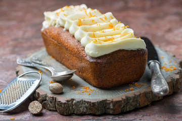 Wall Mural - Homemade spicy carrot cake.