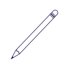 Poster - pencil utensil icon, flat design