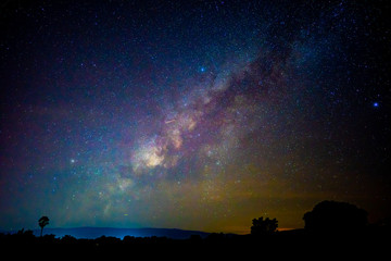 Wall Mural - milky way galaxy beauty in dark night