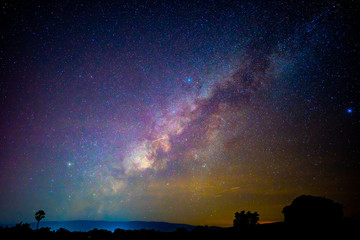 Wall Mural - milky way galaxy beauty in dark night
