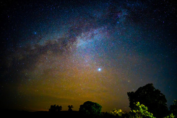 Wall Mural - milky way galaxy beauty in dark night