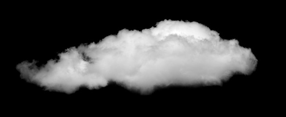 White cloud, Fluffy texture , Abstract, isolated on black background