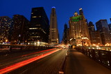 Fototapeta Nowy Jork - traffic in the city at night