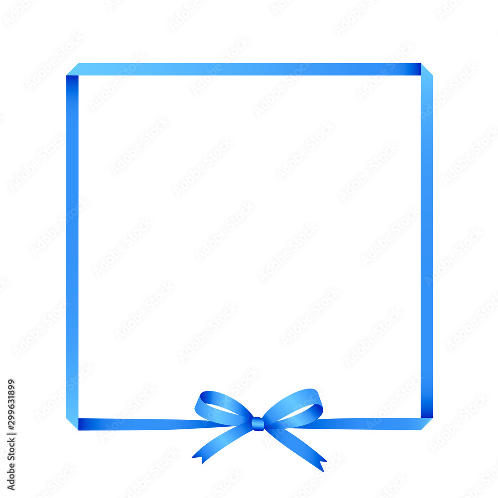 Blue Ribbon Bottom Border blue ribbon border frame with bow made with gradients in vector ...