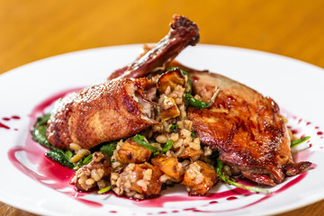 Wall Mural - roasted duck and risotto