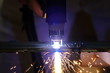 Plasma arc cutting with iron and steel